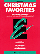 Essential Elements Christmas Favorites Percussion band method book cover